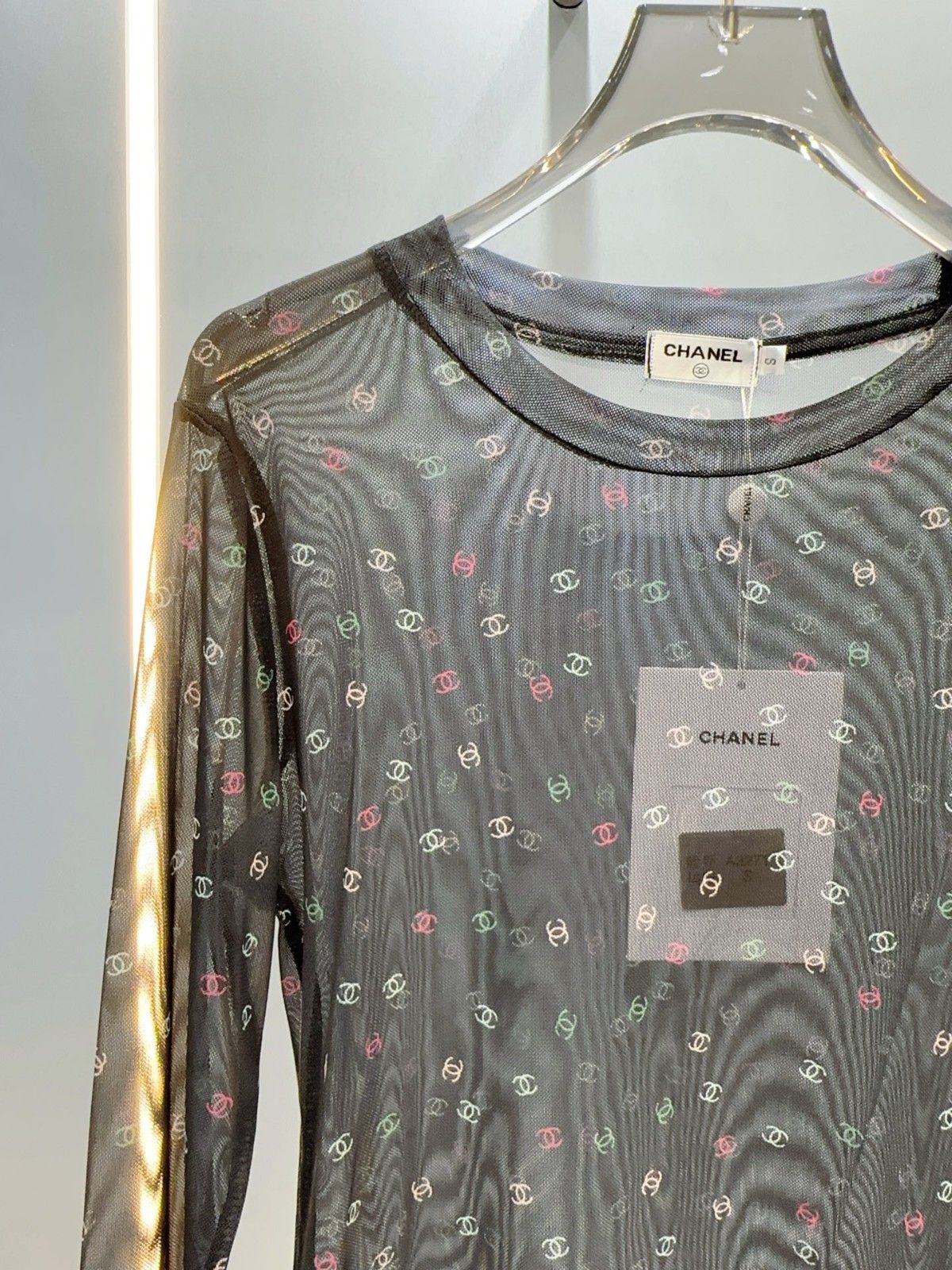 シャネル メッシュTシャツ 長袖 レディース A30775