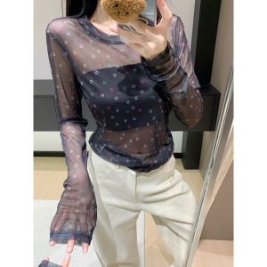 シャネル メッシュTシャツ 長袖 レディース A30775