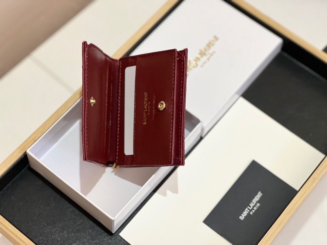イヴ・サンローラン 短財布 レザー レディース 多機能 A30764
