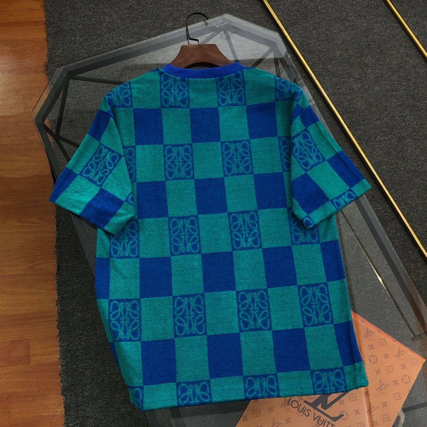 ロエベ 半袖tシャツ 総柄 コットン 高品質 メンズ レディース A30782