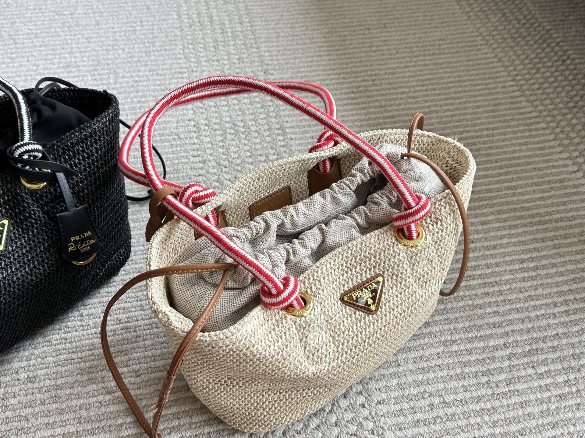 プラダ かごバッグ ストローバッグ オシャレ A30791