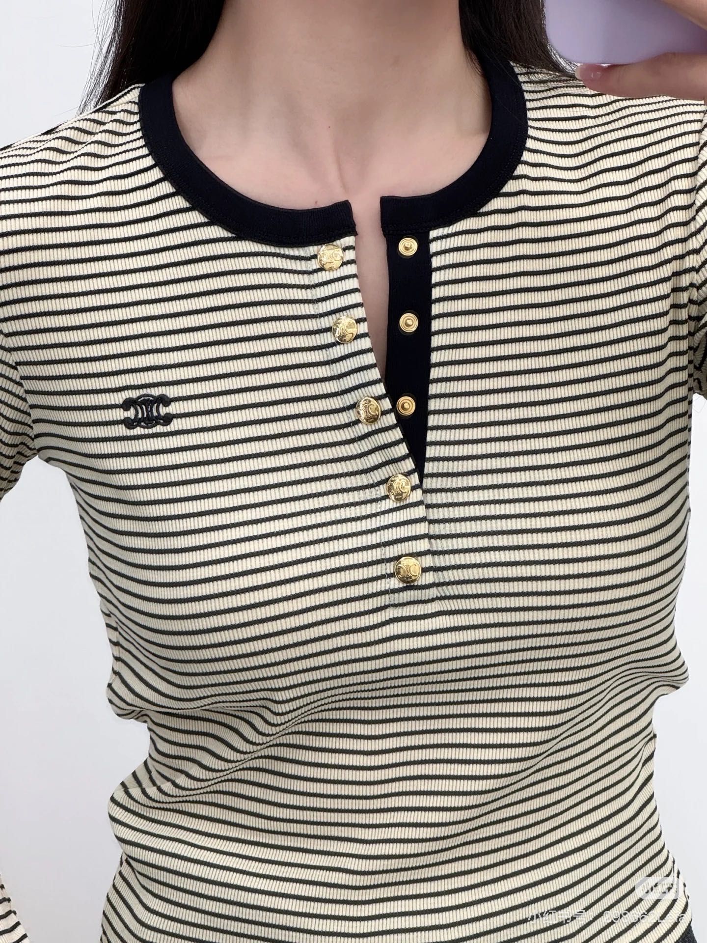 セリーヌ 長袖 ロンT 刺繍ロゴ レディース オシャレ A30789