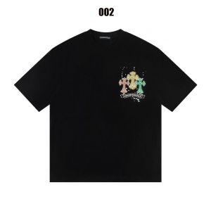 クロムハーツ 半袖Tシャツ プリント カップル ラウンドネック A30798