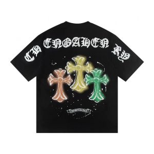 クロムハーツ 半袖Tシャツ プリント カップル ラウンドネック A30798
