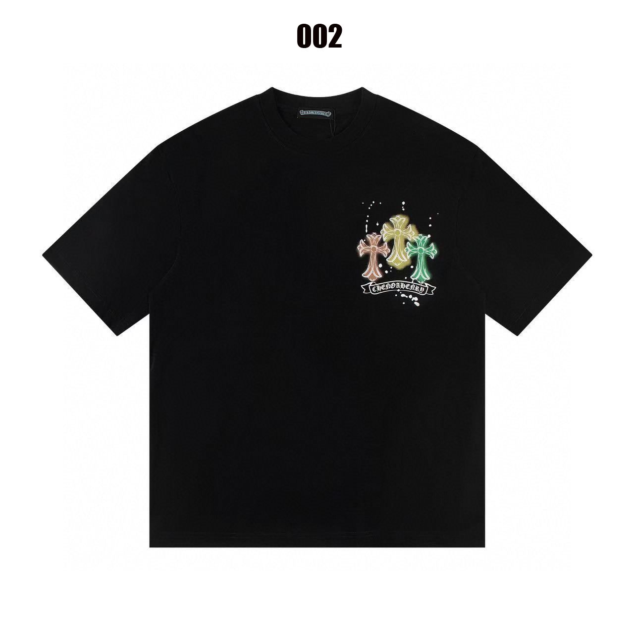 クロムハーツ 半袖Tシャツ プリント カップル ラウンドネック A30798