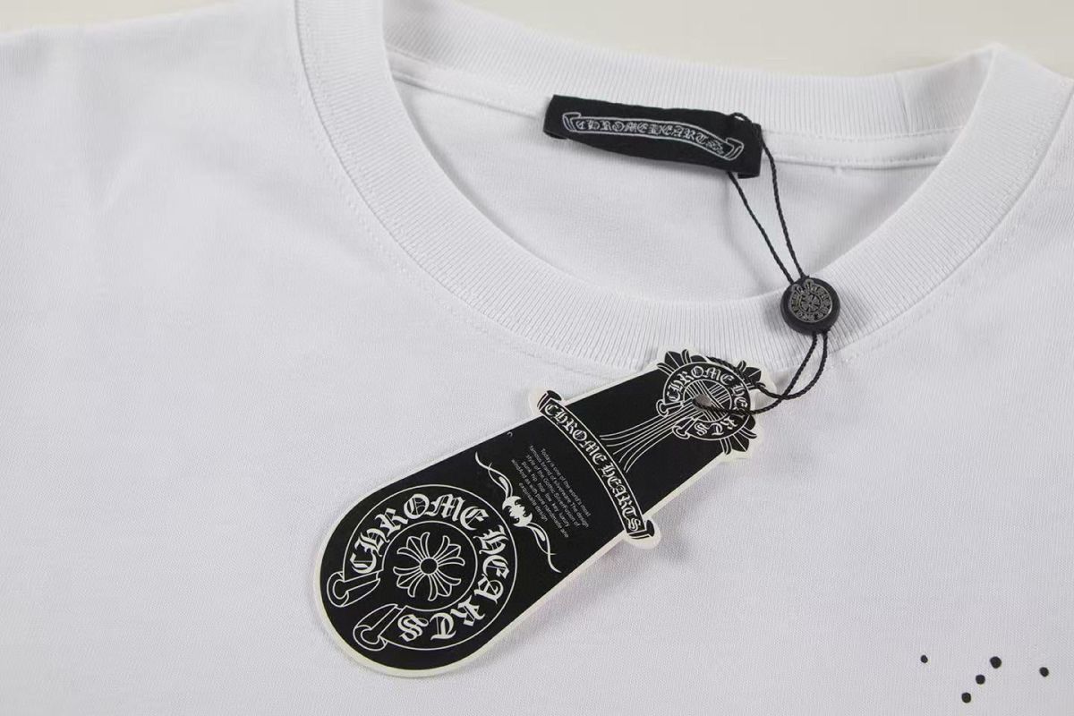 クロムハーツ 半袖Tシャツ プリント カップル ラウンドネック A30798
