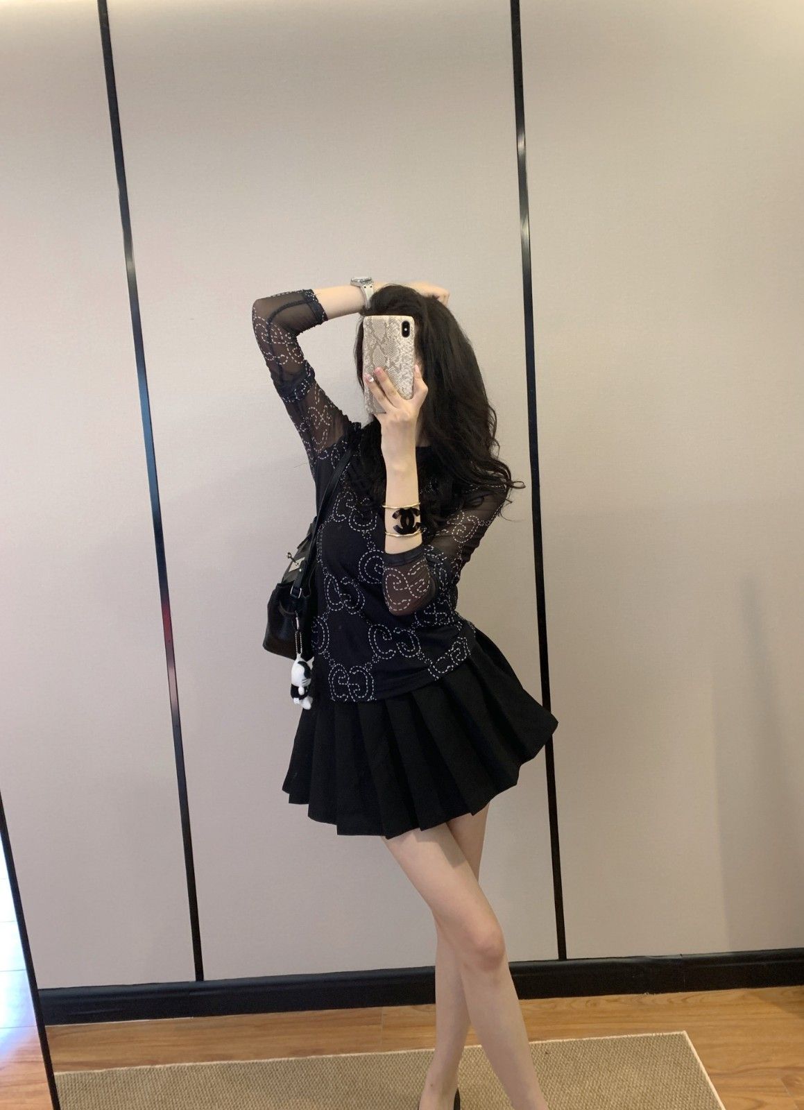 グッチ メッシュTシャツ 長袖 レディース A30814