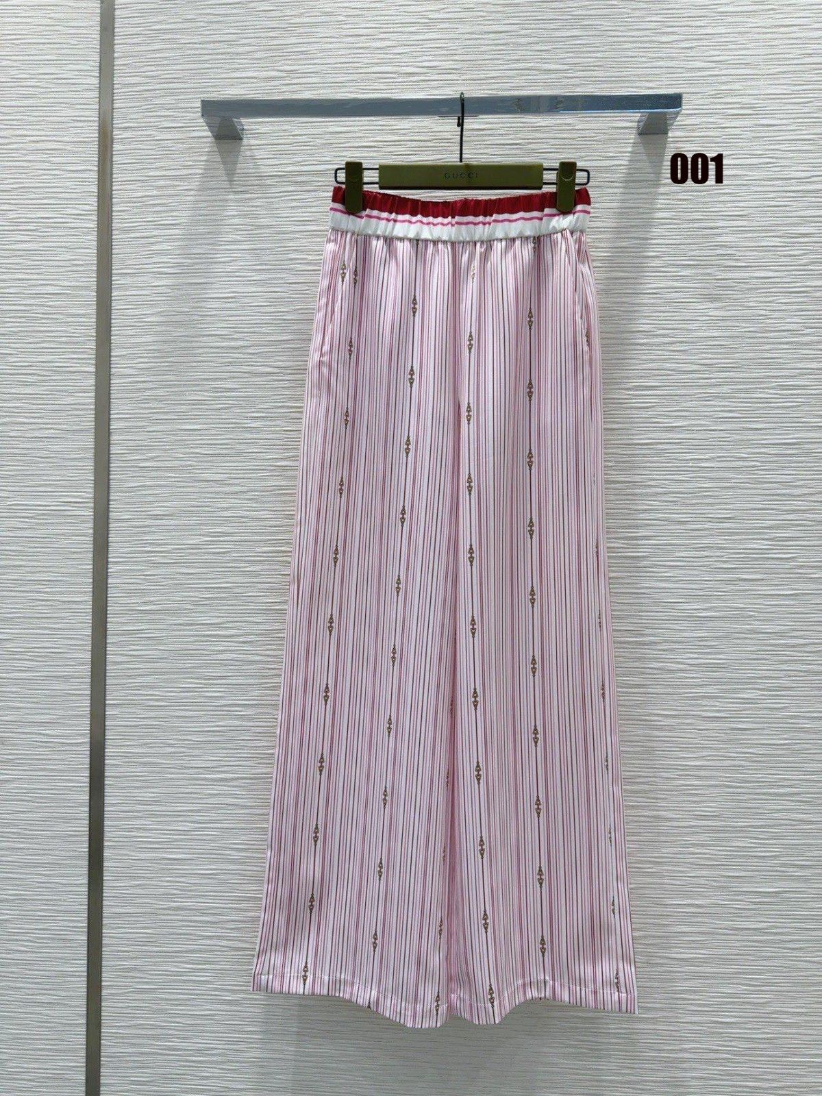 グッチ ストレートパンツ ストライプ柄 ハイウエスト レディース A30809