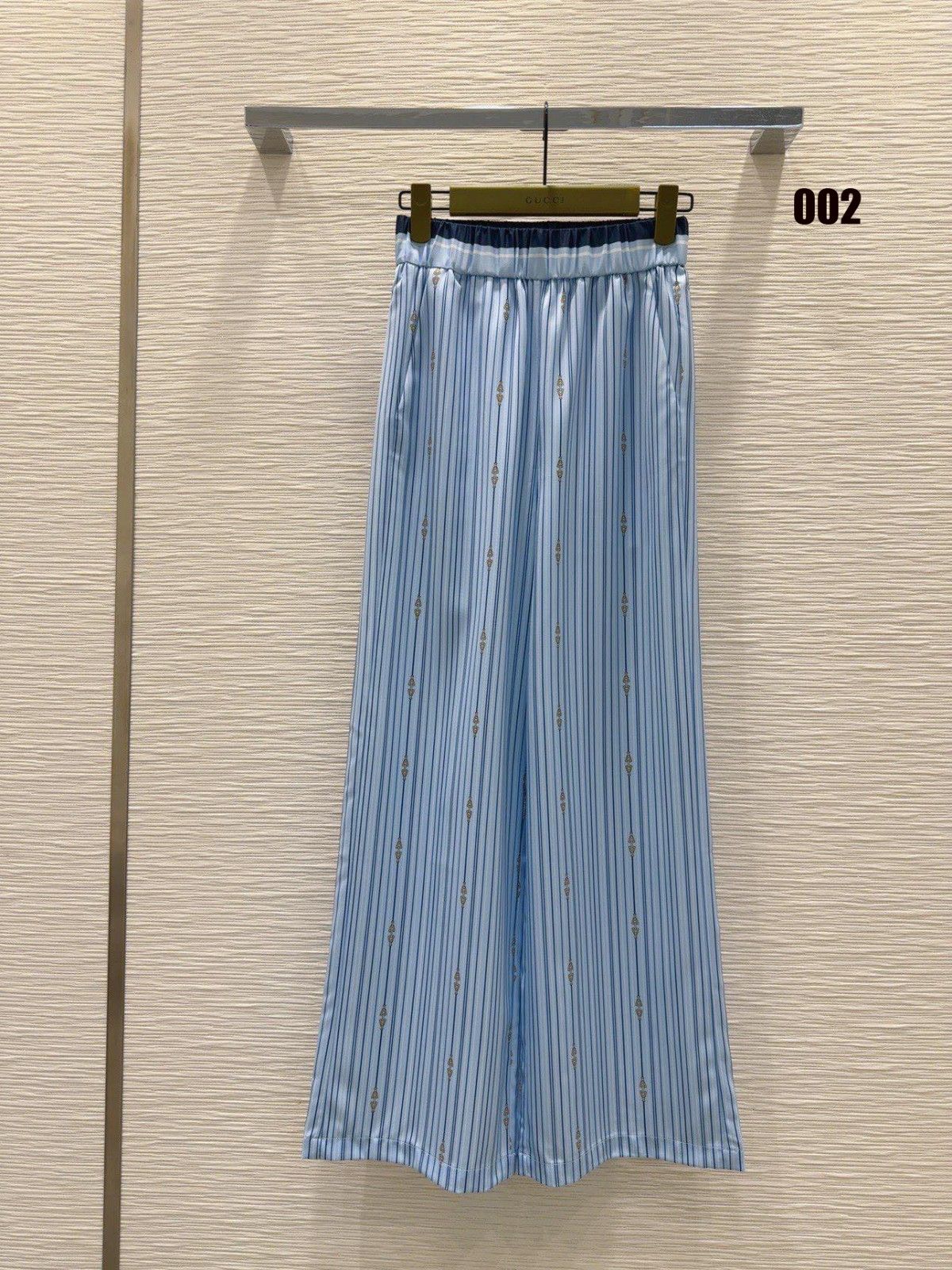 グッチ ストレートパンツ ストライプ柄 ハイウエスト レディース A30809