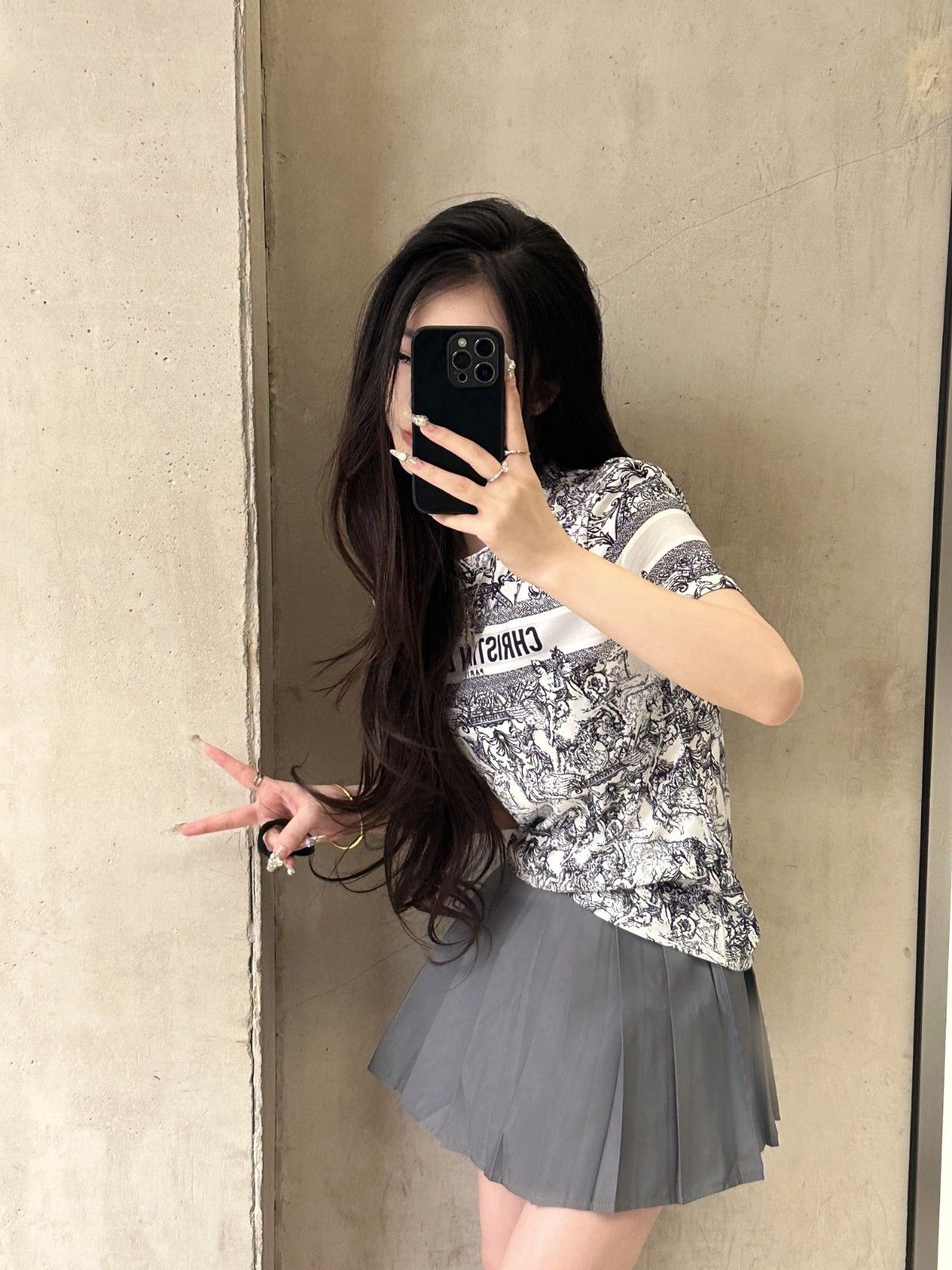 ディオール 半袖Tシャツ プリント レディース A30813