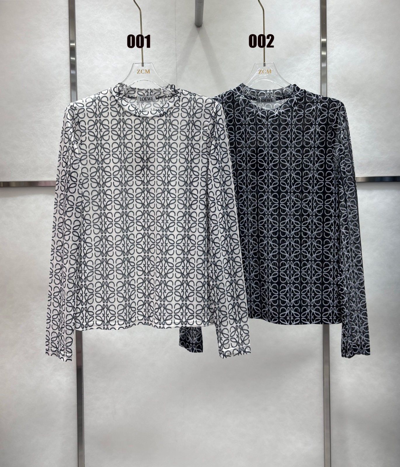 ロエベ メッシュTシャツ 長袖 レディース A30843