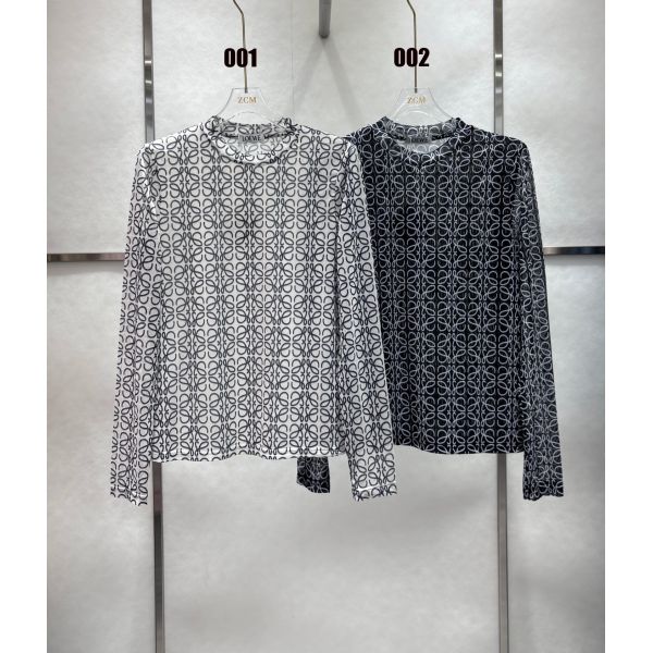ロエベ メッシュTシャツ 長袖 レディース A30843