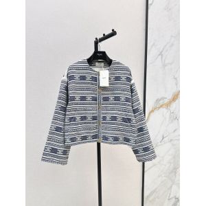 セリーヌ クルーネックジャケット レディース ストライプ オシャレ A30850