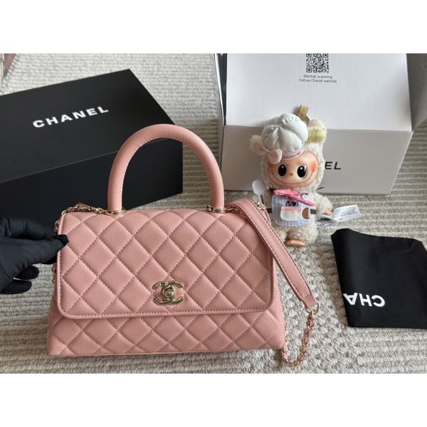 シャネル Chanel coco handle ハンドバッグ ココハンドルS ピンク A30859