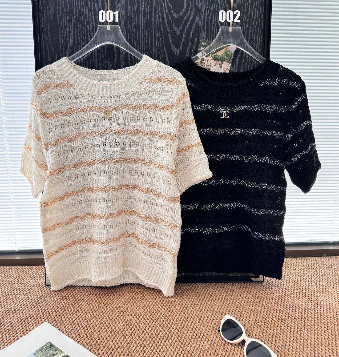 シャネル ニット 半袖Tシャツ オシャレ レディース A30860