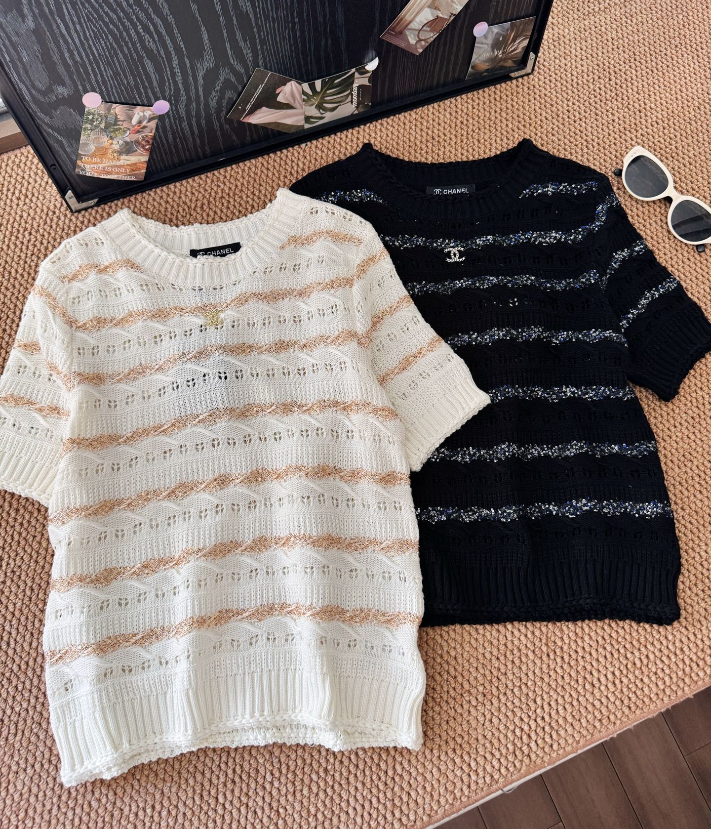 シャネル ニット 半袖Tシャツ オシャレ レディース A30860