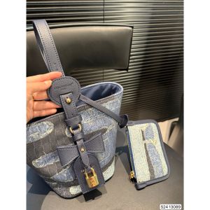 ルイヴィトン ALL IN BB バケットバッグ デニム A30866