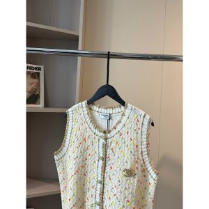 シャネル ベスト ニット ボタン オシャレ A30873
