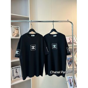 シャネル 半袖tシャツ 刺繍ロゴ 高級感 ブラック A30872