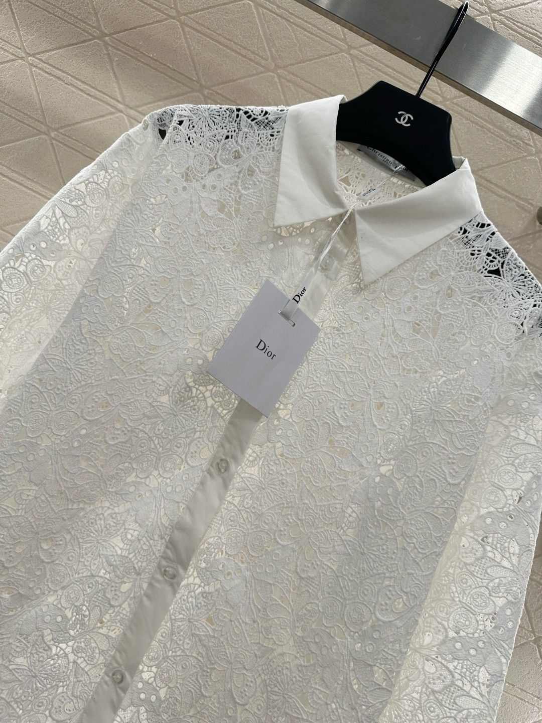 ディオール 長袖シャツ レディース 刺繍 オシャレ A20898