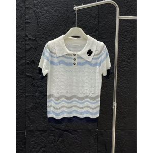 シャネル ニット半袖Tシャツ レディース 可愛い A30900