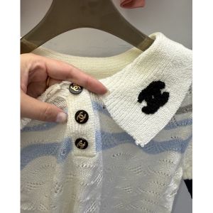 シャネル ニット半袖Tシャツ レディース 可愛い A30900