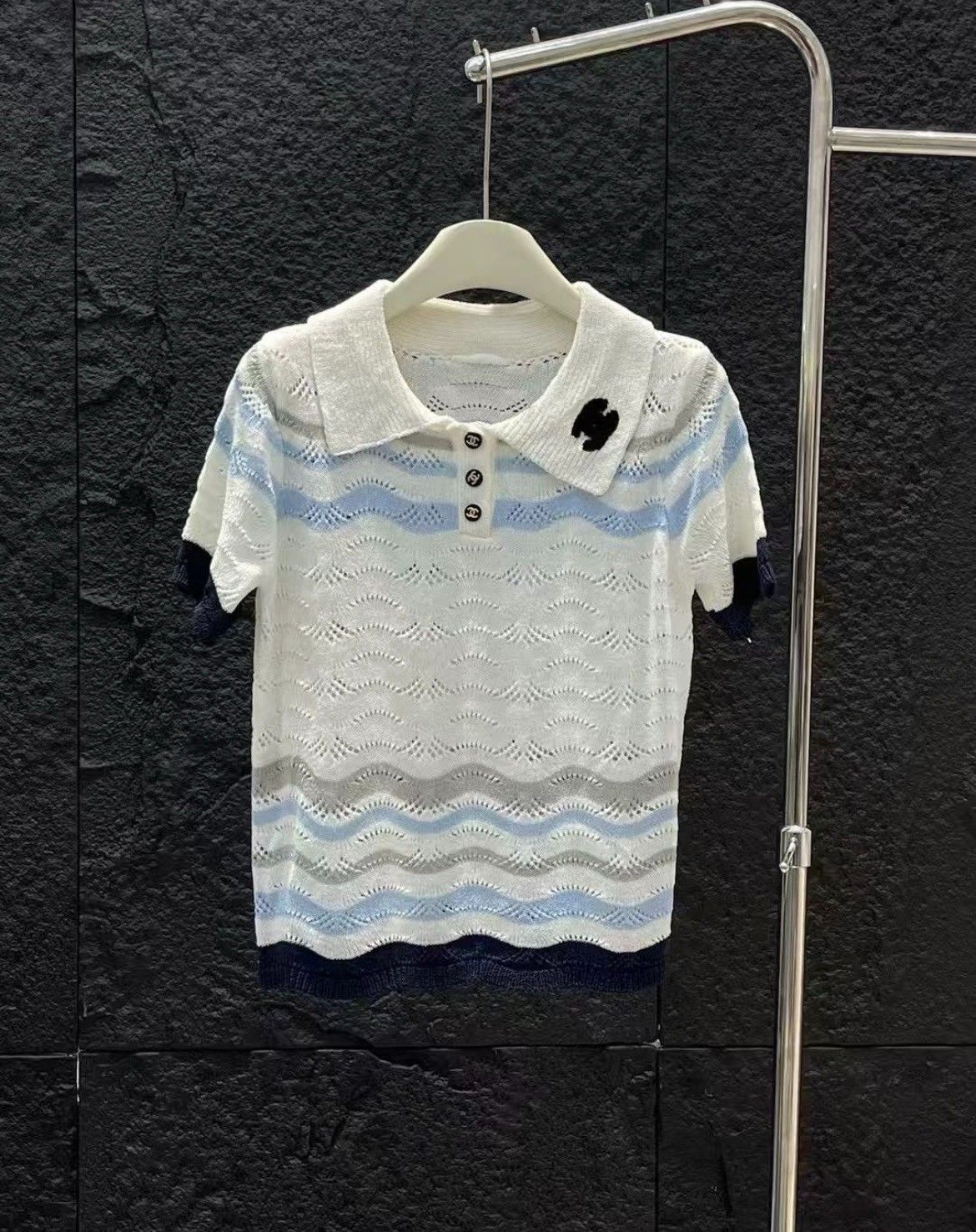シャネル ニット半袖Tシャツ レディース 可愛い A30900