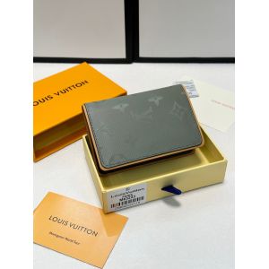 ルイヴィトン 短財布 カード収納 グレー A30891