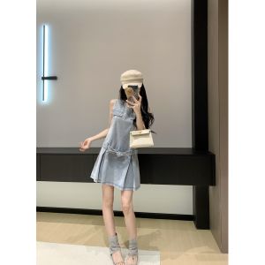 シャネル ベストスカート デニム 可愛い A30906