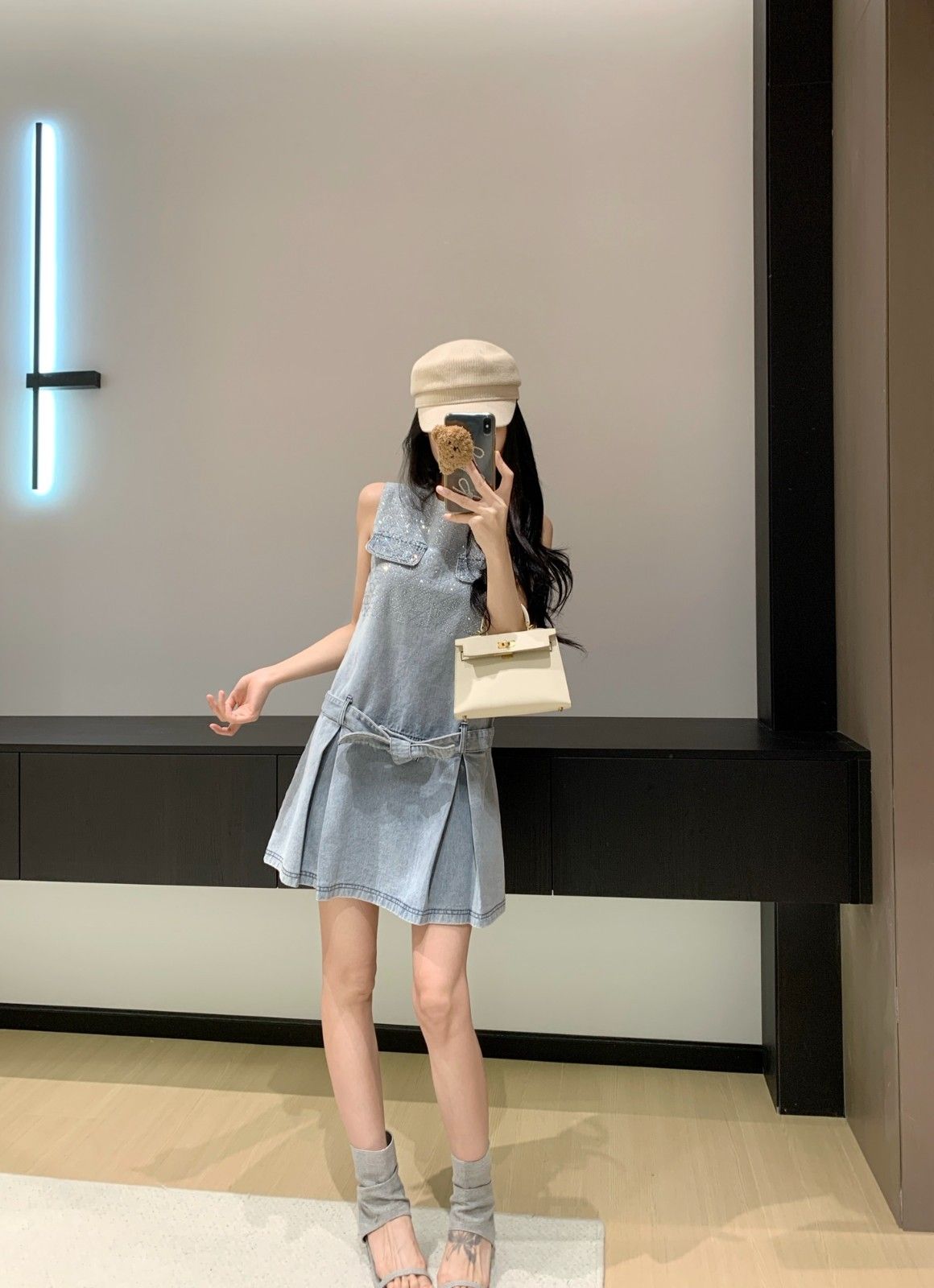 シャネル ベストスカート デニム 可愛い A30906