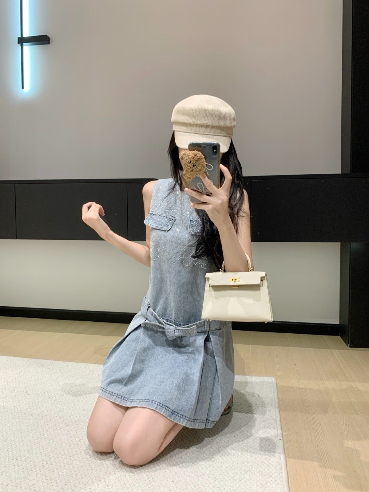 シャネル ベストスカート デニム 可愛い A30906