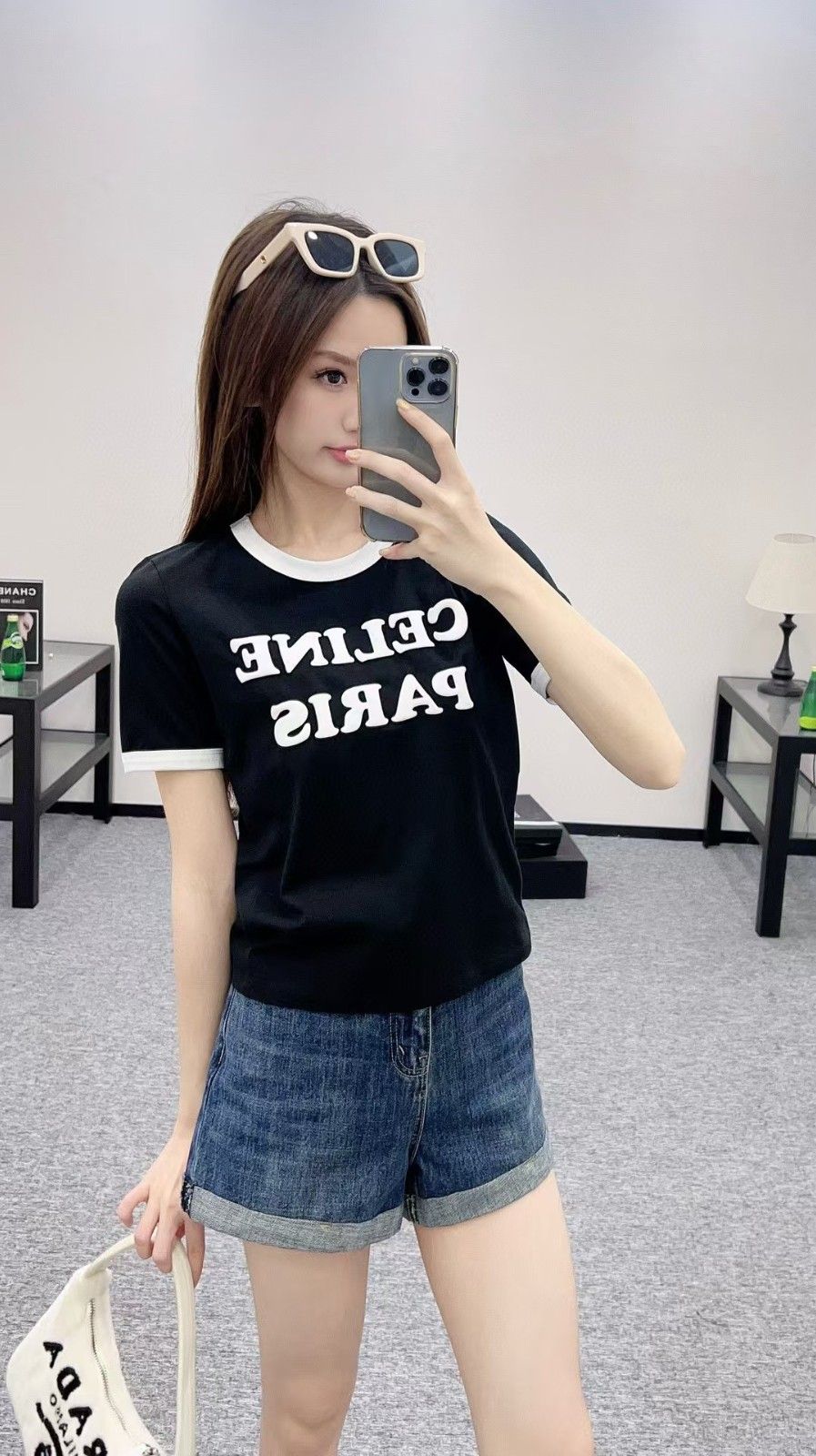 セリーヌ 半袖tシャツ プリント レディース向け A30905