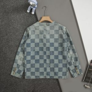 ルイヴィトン デニムジャケット ダミエ柄 クルーネック 超高品質 A30934