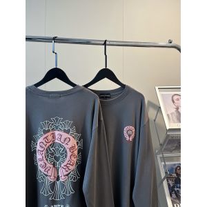 クロムハーツ 長袖Tシャツ ピンク+グレー 高級感 A30961