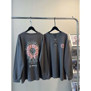 クロムハーツ 長袖Tシャツ ピンク+グレー 高級感 A30961