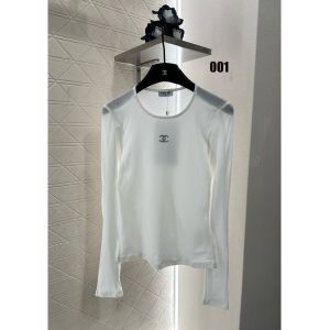 シャネル 長袖tシャツ スリムフィットのクルーネック A30805_1