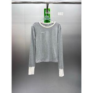 ミュウミュウ ラウンドネック 長袖Tシャツ レディース向け A30804_1