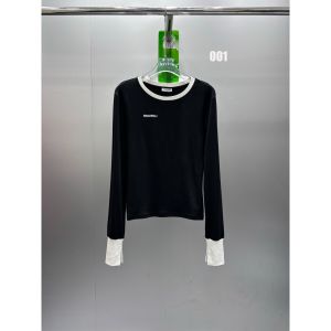 ミュウミュウ ラウンドネック 長袖Tシャツ レディース向け A30804_1