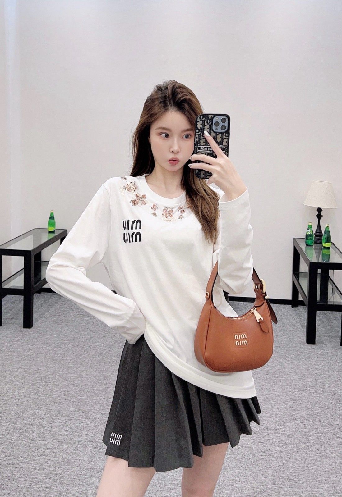 ミュウミュウ 長袖トップス ロンTシャツ オシャレ A30800_1