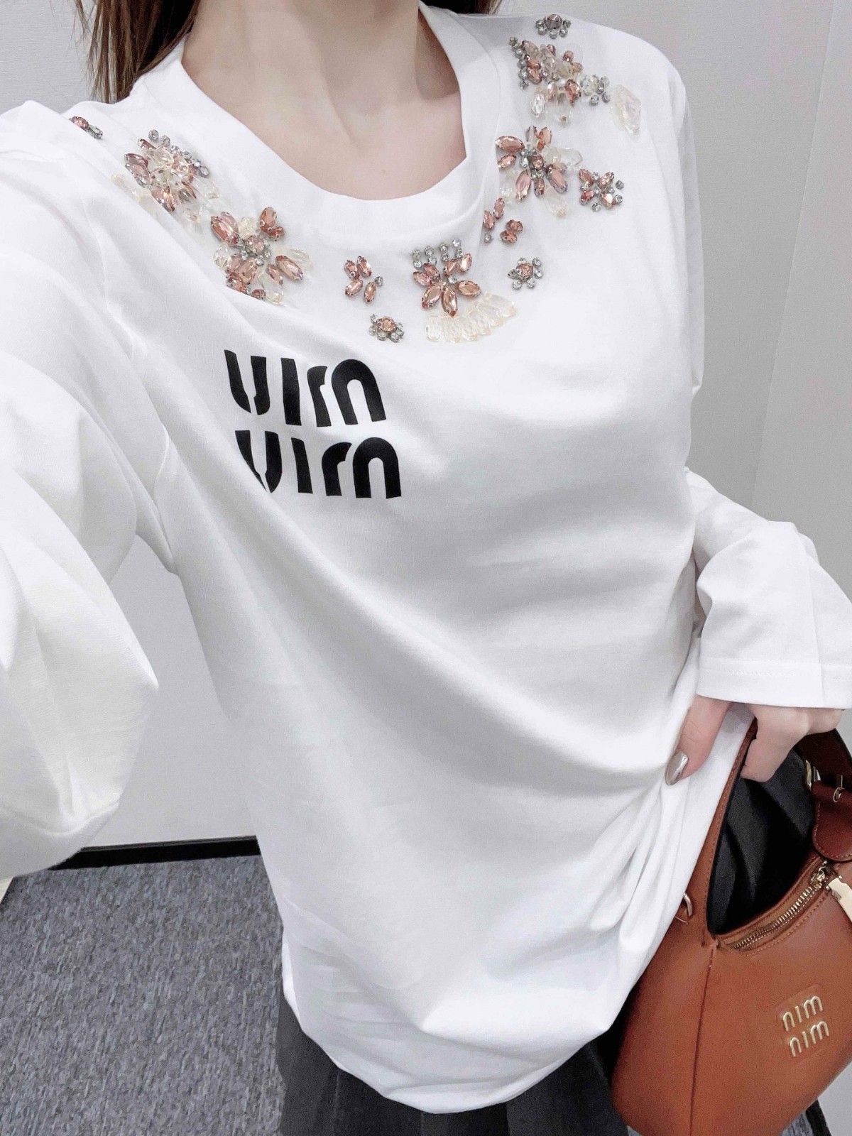ミュウミュウ 長袖トップス ロンTシャツ オシャレ A30800_1