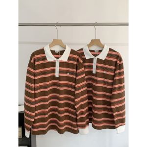 セリーヌ ポロストライプ刺繍ロゴ長袖Tシャツ オシャレ A30977