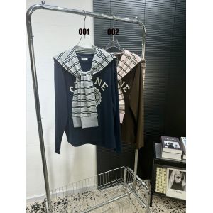 セリーヌ 長袖Tシャツ 取り外し可能なショール付き オシャレ A30802_1