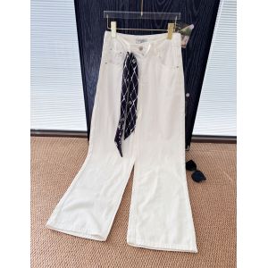 シャネル デニムストレートパンツ スカーフ付き オシャレ A31003