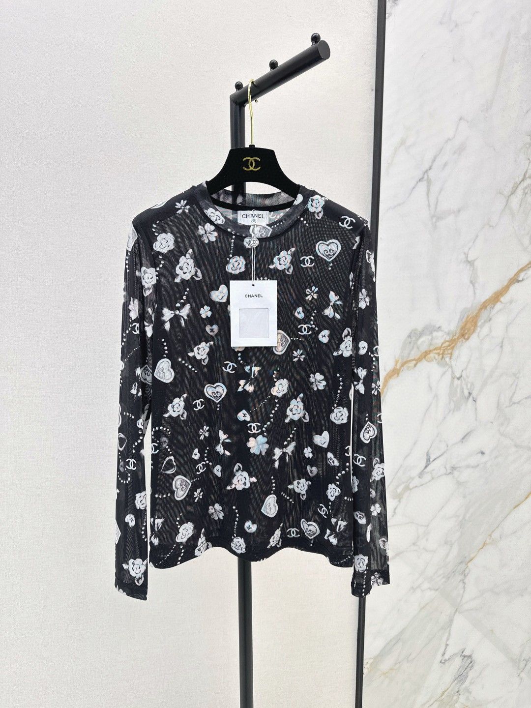 シャネル メッシュTシャツ 長袖 レディース A31025