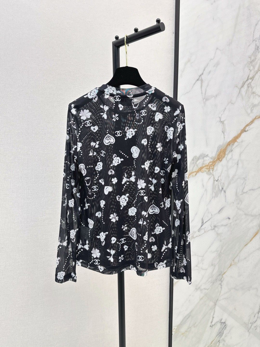 シャネル メッシュTシャツ 長袖 レディース A31025