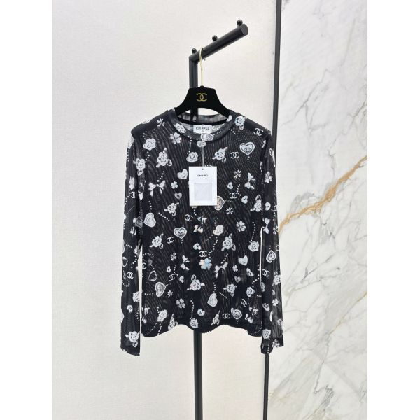 シャネル メッシュTシャツ 長袖 レディース A31025