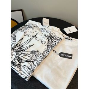 ディオール 長袖Tシャツ ロンT レディース 刺繍ロゴ A31051