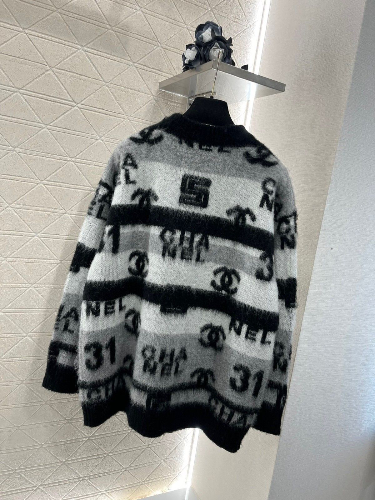 シャネル ニットカーディガン ゆったり ファション A31076