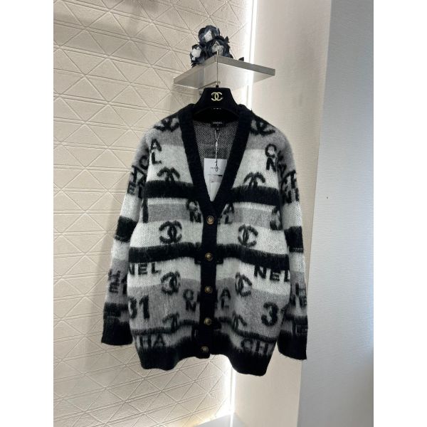シャネル ニットカーディガン ゆったり ファション A31076