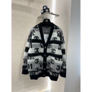 シャネル ニットカーディガン ゆったり ファション A31076